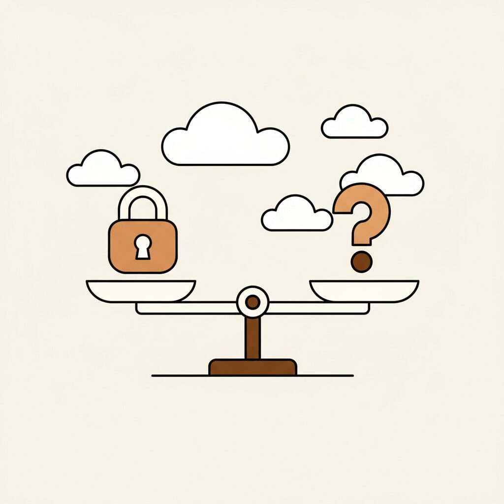 Family wearing helmets while biking to metaphorize safety-conscious tech use