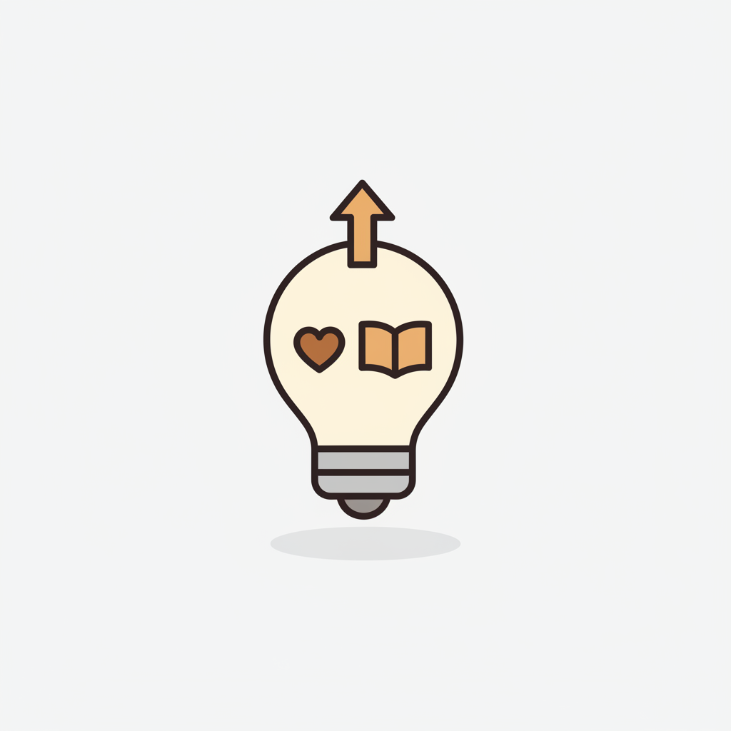 부모와 아이가 함께 미래 기술을 이야기하는 일러스트