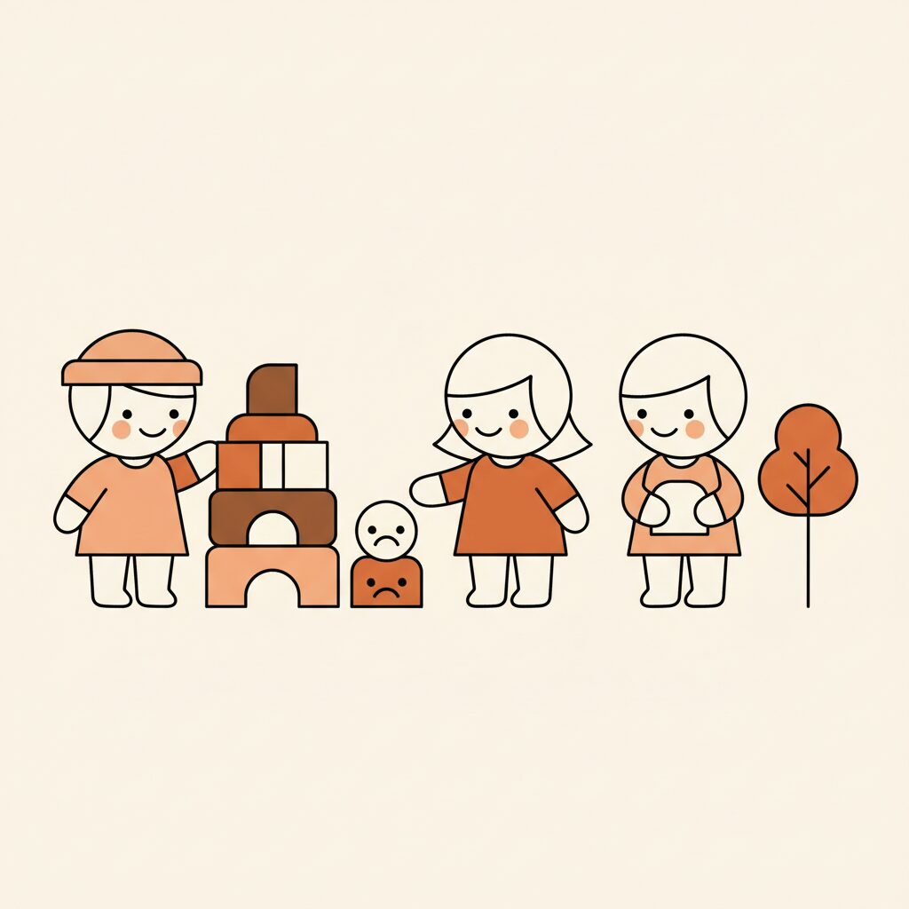 Niños creativos construyendo castillos de arena en la playa