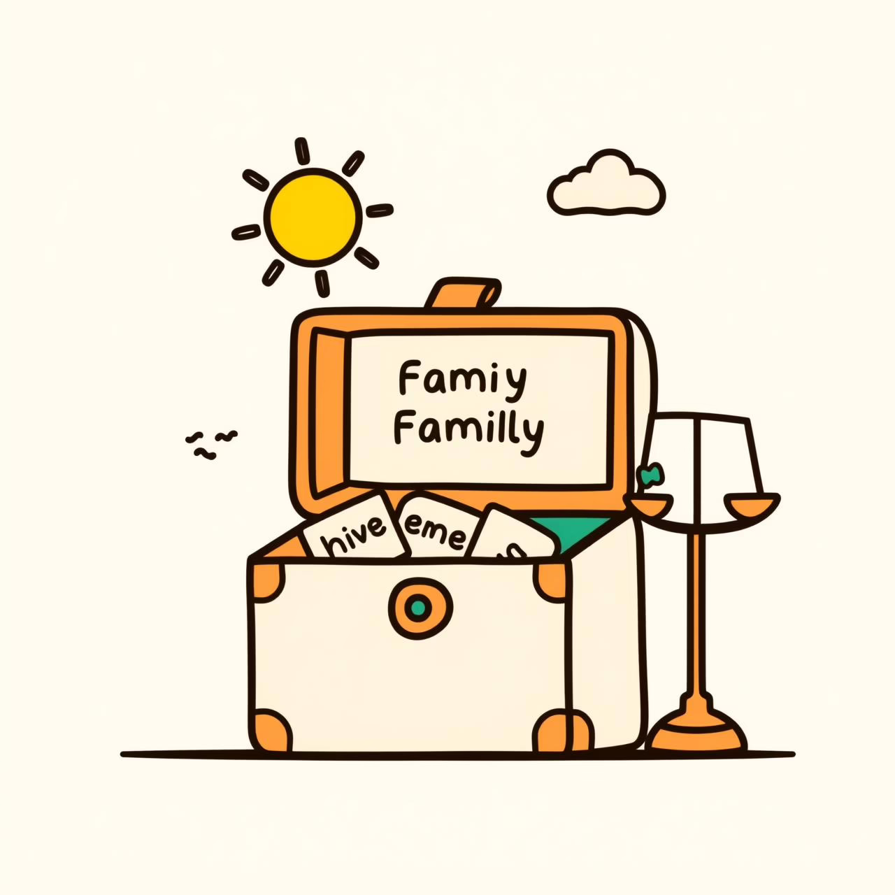 Rituel familial autour d'une boîte à mots créative avec IA