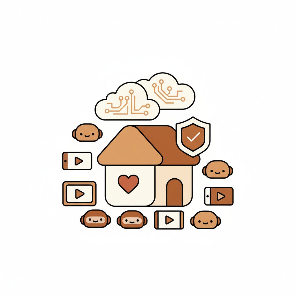 Gia đình đang sử dụng công nghệ số