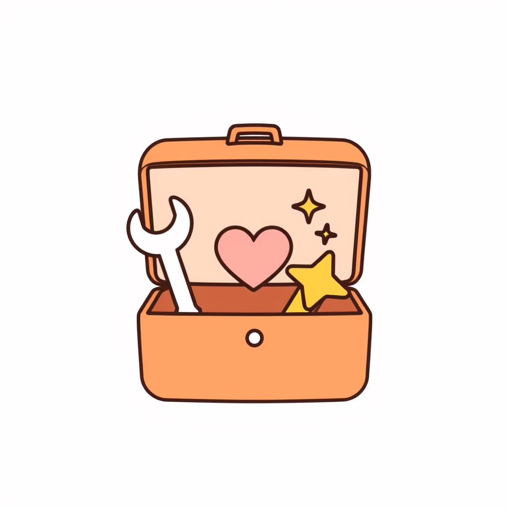 Enfant tenant un carnet de notes coloré avec des idées dessinées