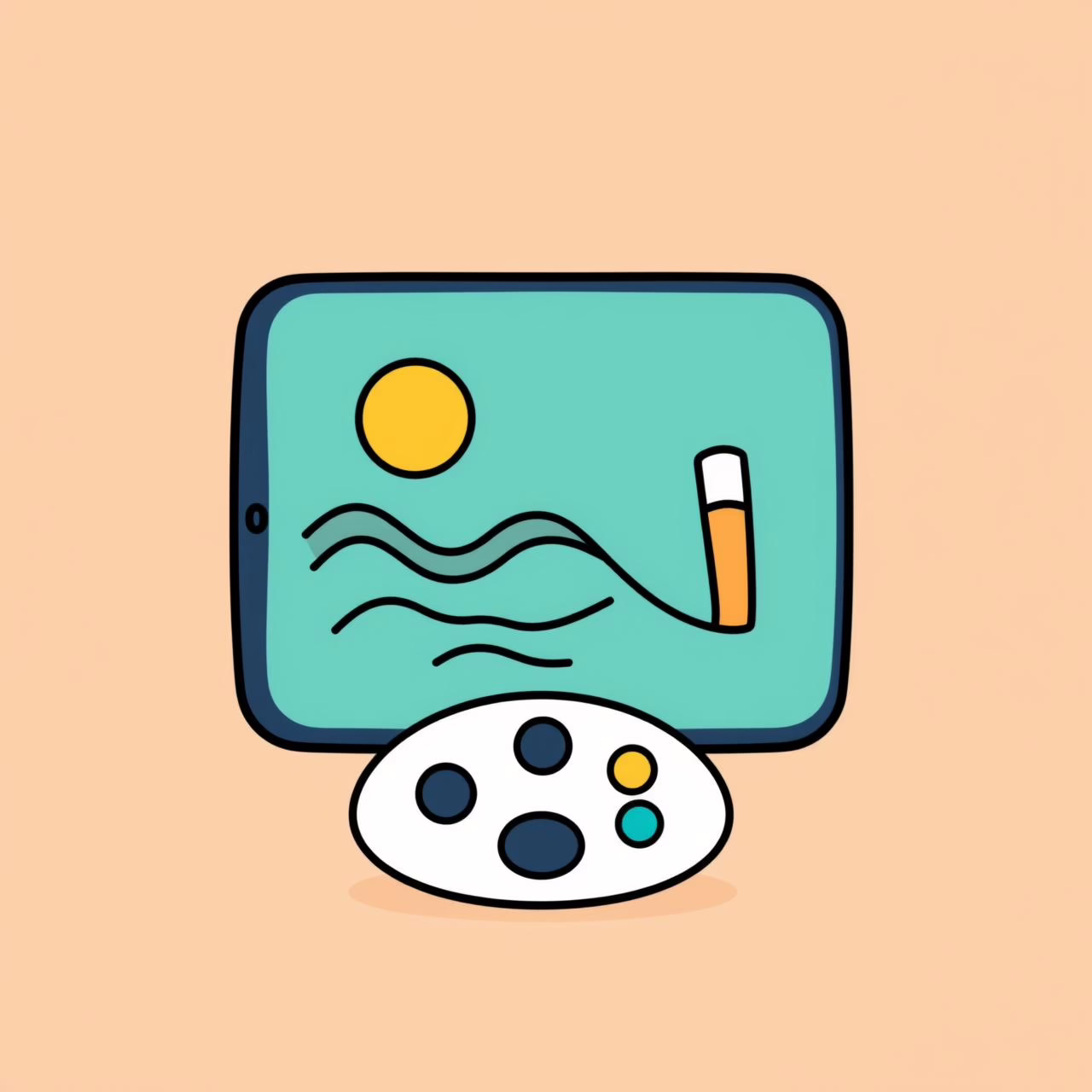 デジタルとアナログのバランスを表現した家族の様子