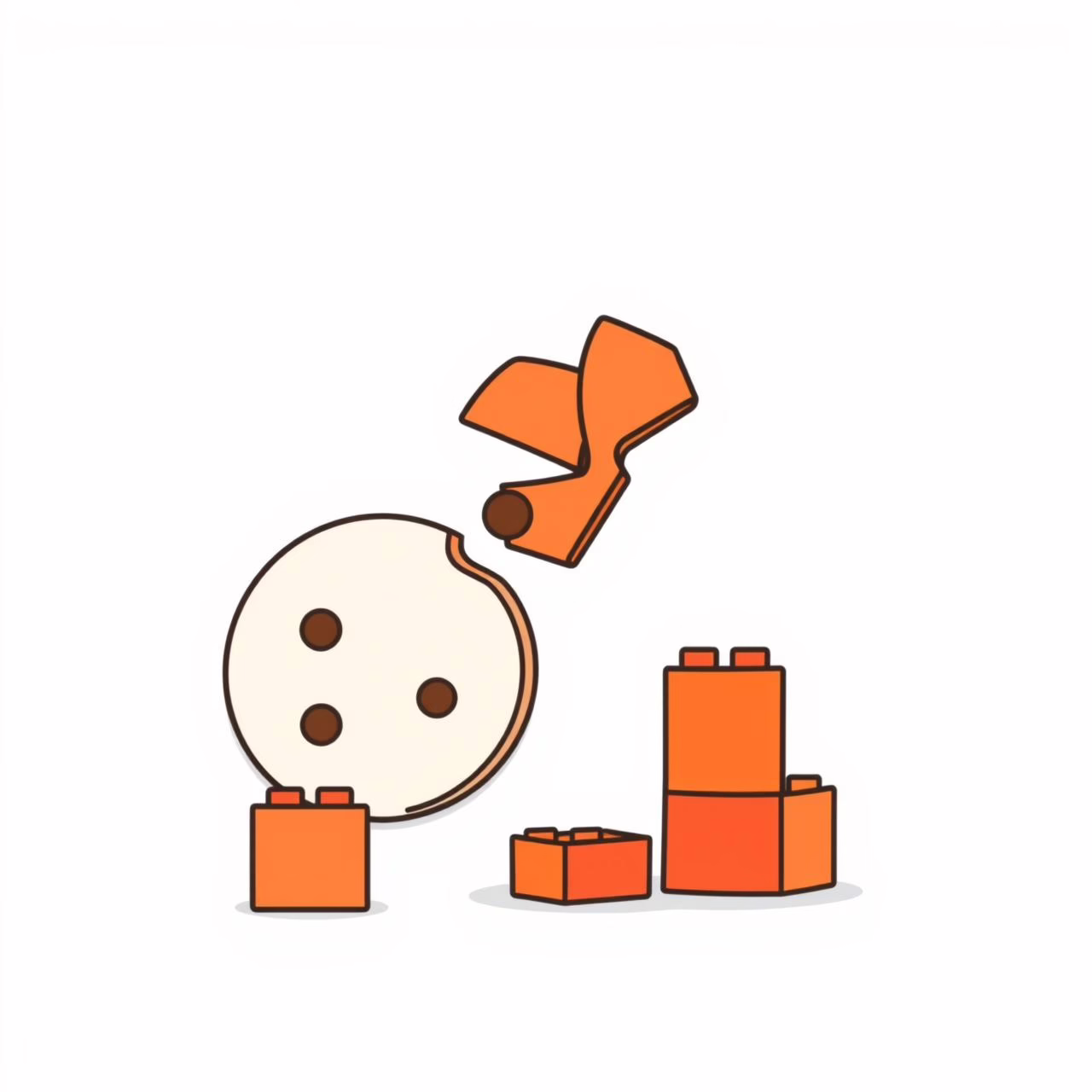 Child building creative structures with toys