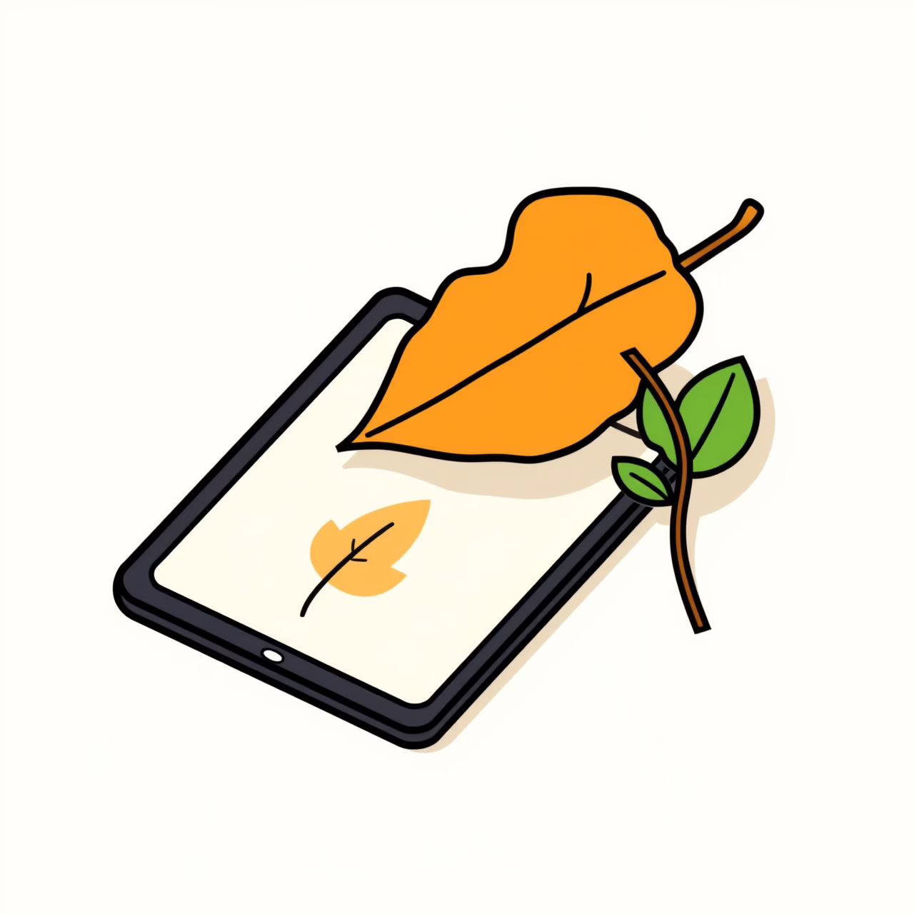 Niño explorando la naturaleza con tableta, equilibrio entre tecnología y mundo real