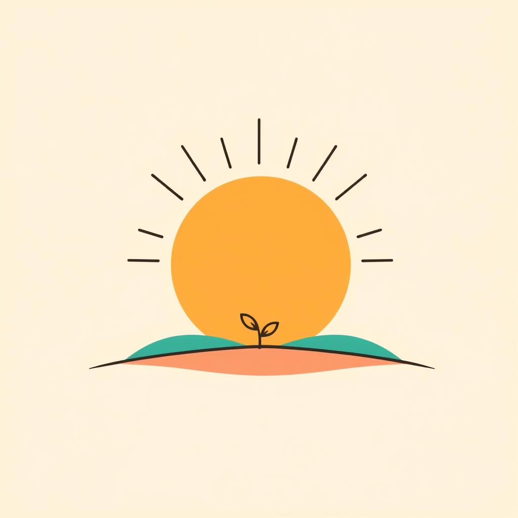 아빠와 딸이 미래를 바라보며 희망에 찬 미소를 나누는 모습