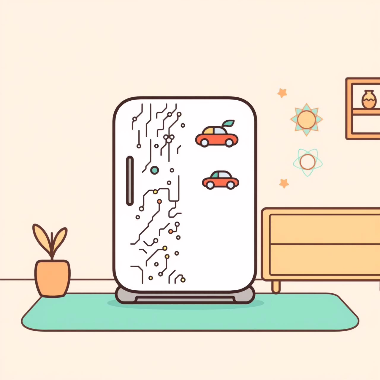 Famille partageant un moment technologique chaleureux à la maison