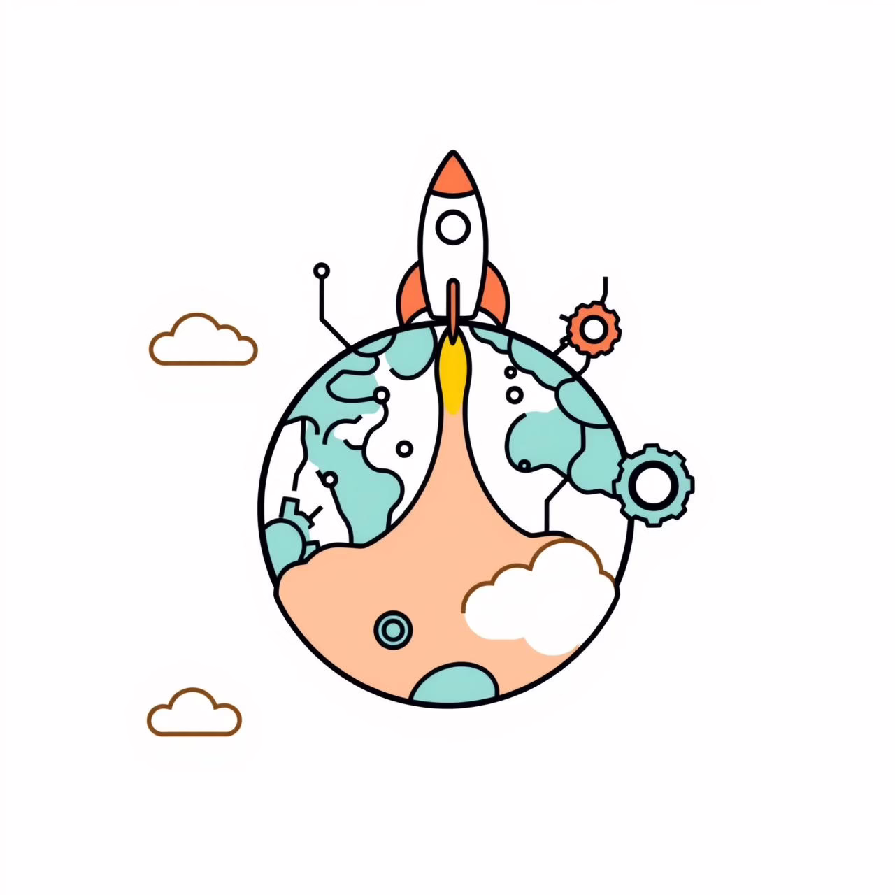 صورة رأسية عن التكنولوجيا العميقة وأطفال