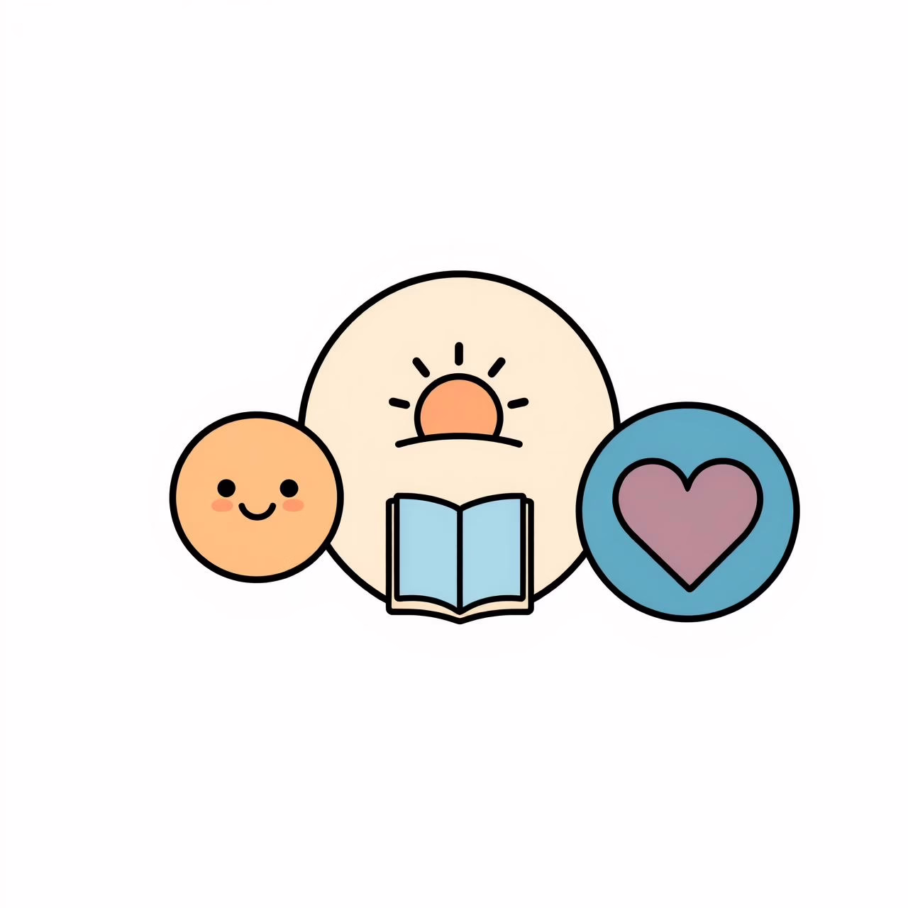 Gia đình cười vui vẻ cùng nhau đọc sách ngoài trời